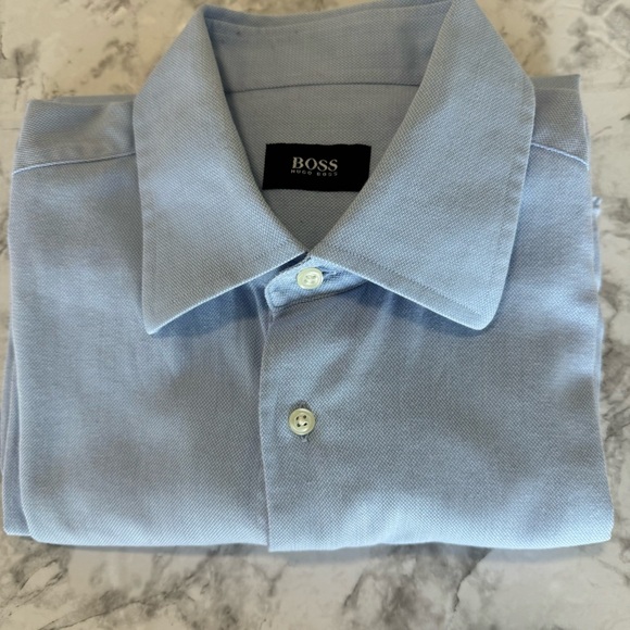 BOSS Light Blue Men's Shirt Sz 15 1/2 34-35 - Picture 2 of 10